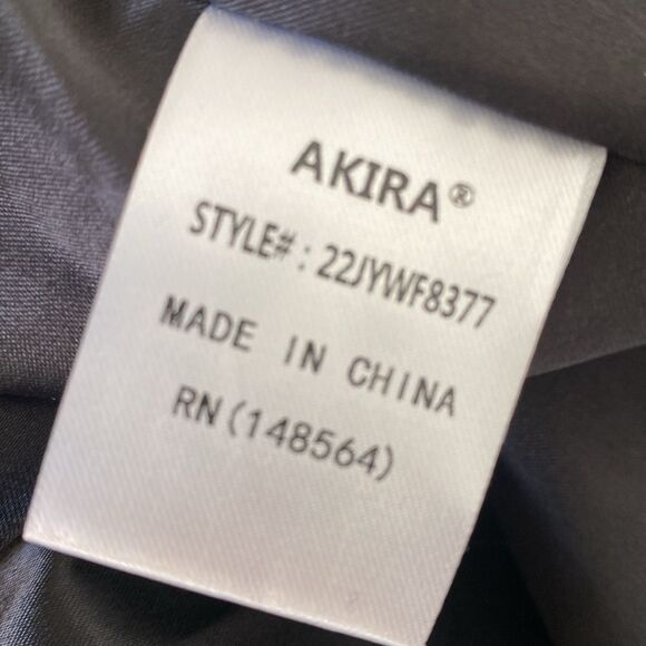 NWOT AKIRA Black Don Eyelet Oversized Blazer Bomber Jacket with Lace-up Details - Picture 11 of 12